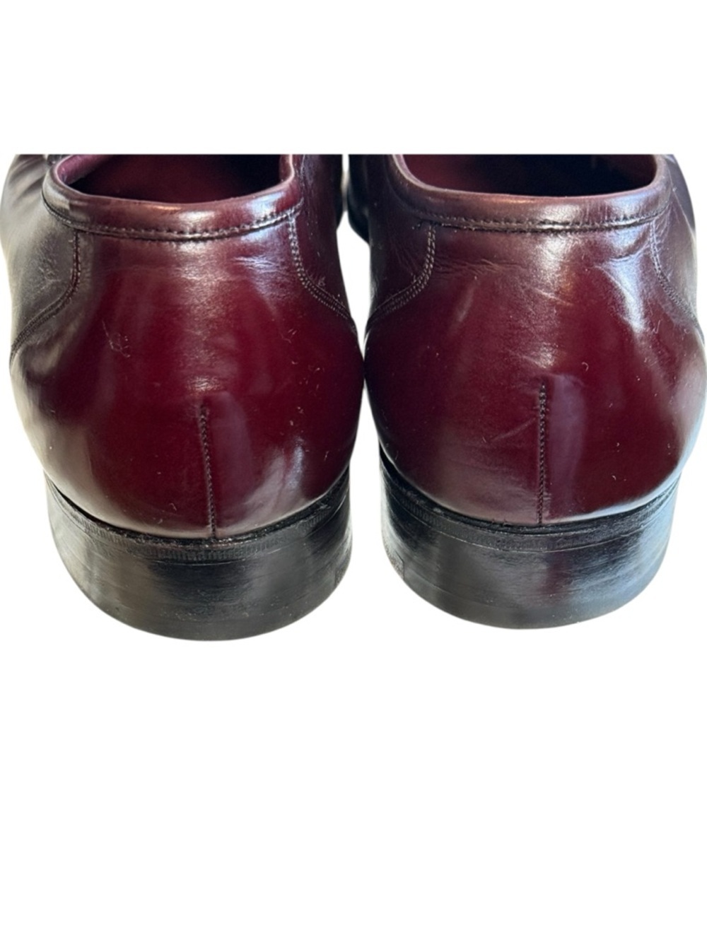 Florsheim Royal Imperial Burgundy Brown Leather Horsebit Loafers 11.5 D Vintage - Picture 9 of 10